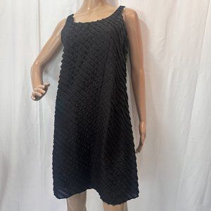 Eileen Fisher Sz 6P Black Silk Shift dress